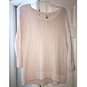 Slouchy crochet netted sweater top